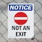 Signmission Not An Exit, 7 in W x Rectangle, Plastic OS-2PACK-NS-P-710-V-15166 - alternate 6